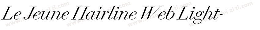 Le Jeune Hairline Web Light字体转换